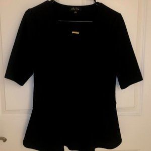 Black peplum top